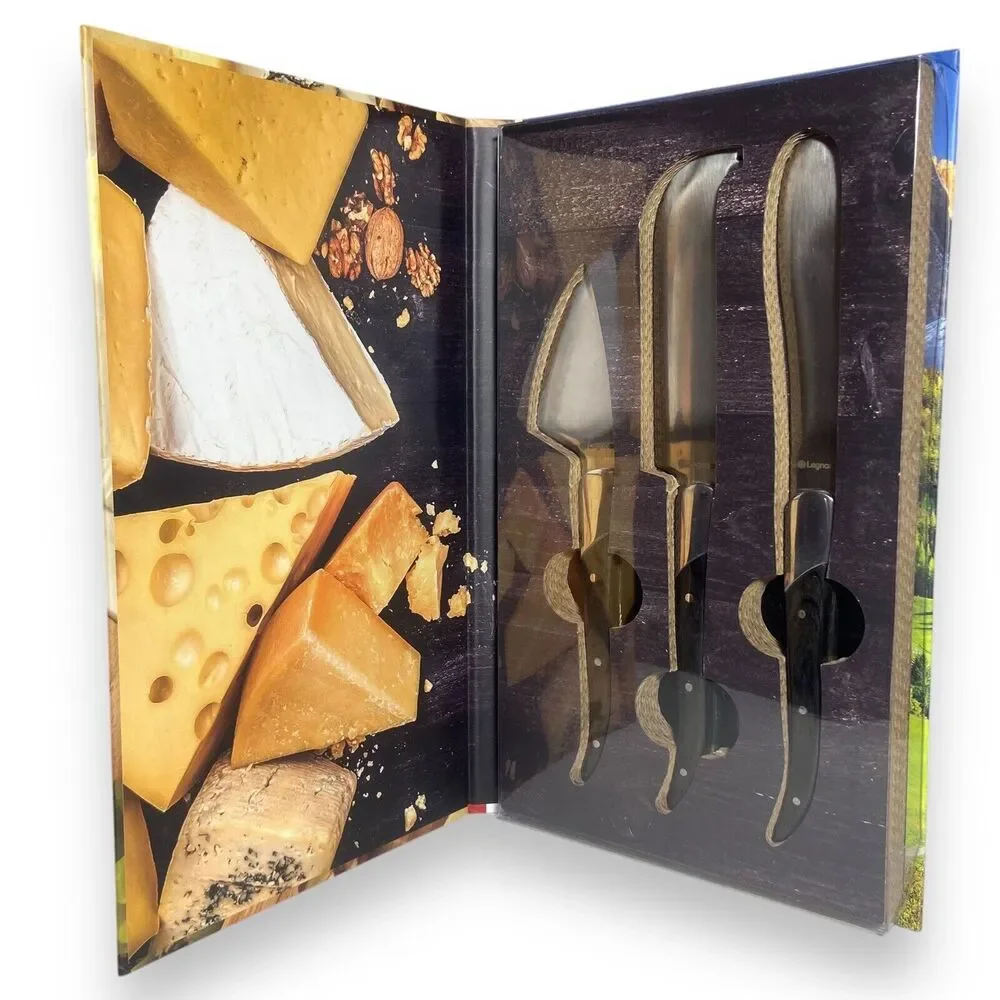 Legnoart Fromager Cheese Enthusiast Knives Set Of 3 Cheese Knives Wood Handles